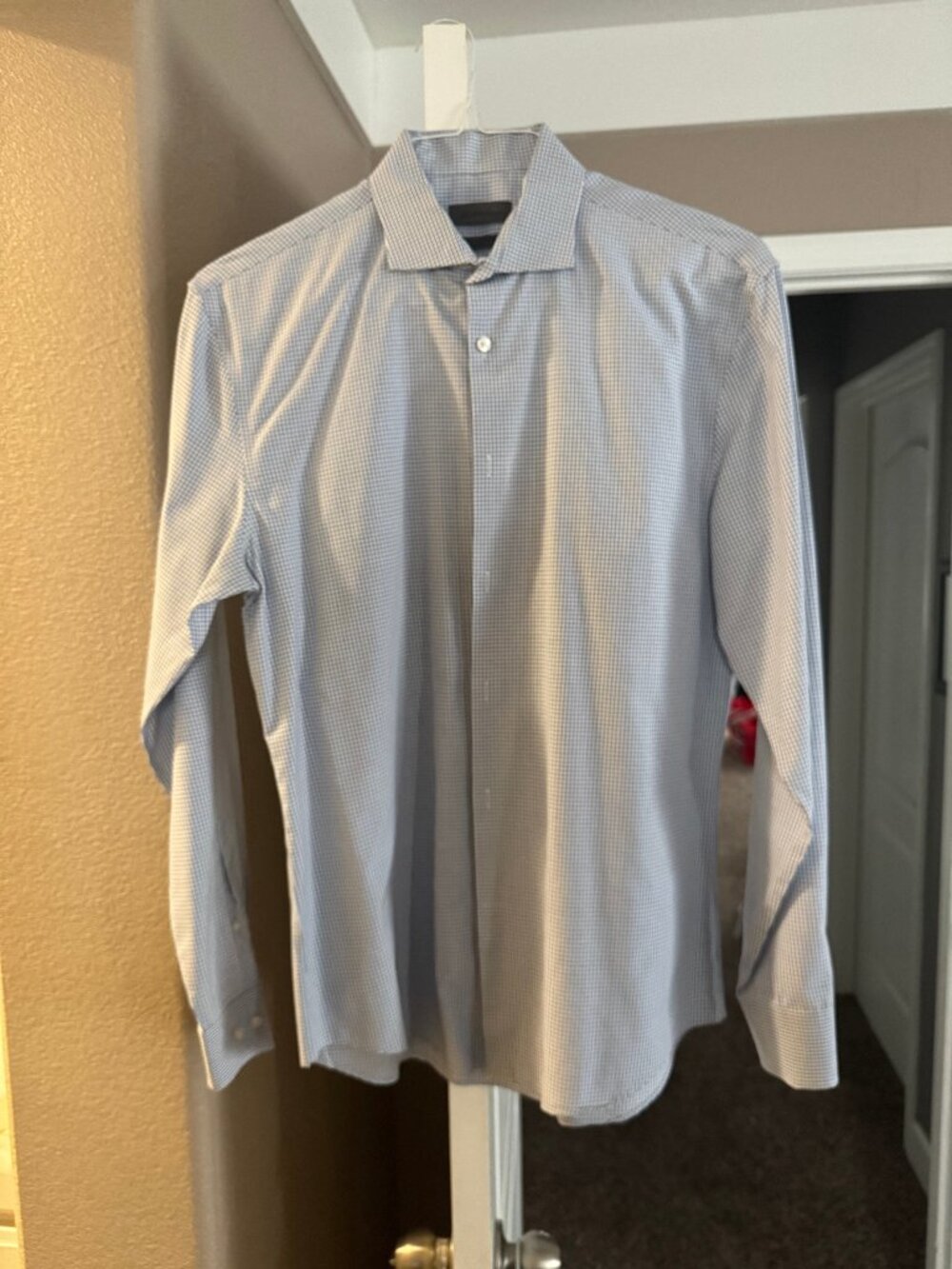 ck_CALVIN KLEIN_Men's Dress Shirt Blue
